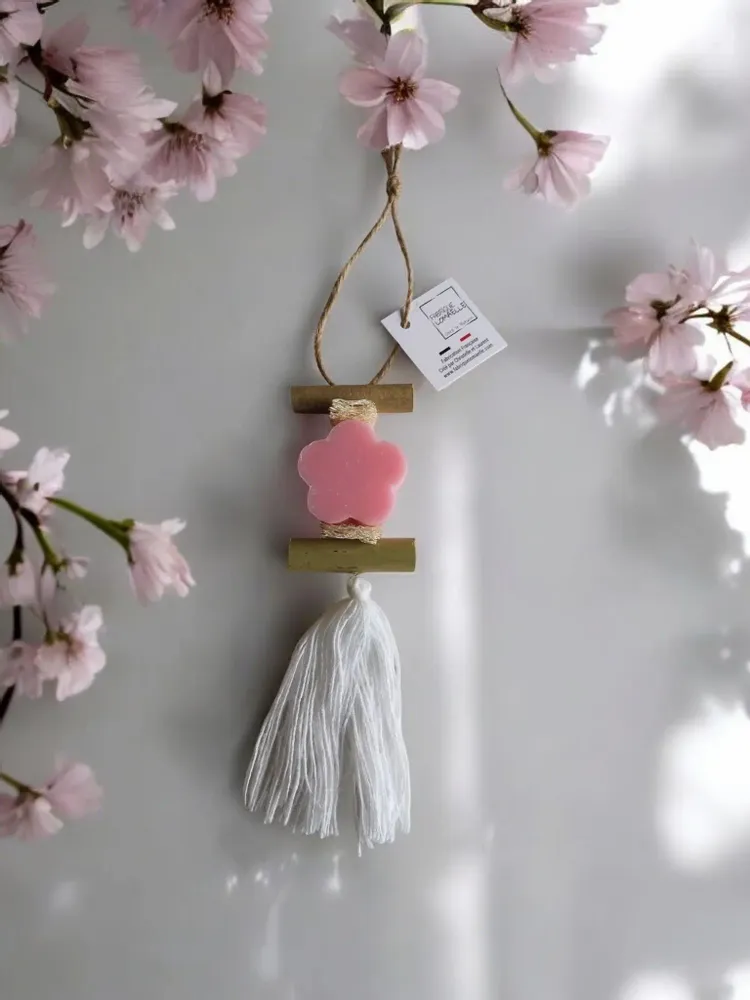 Savons - Tresse 1 Savon Fleur Rose - FABRIQUE LOMAELLE