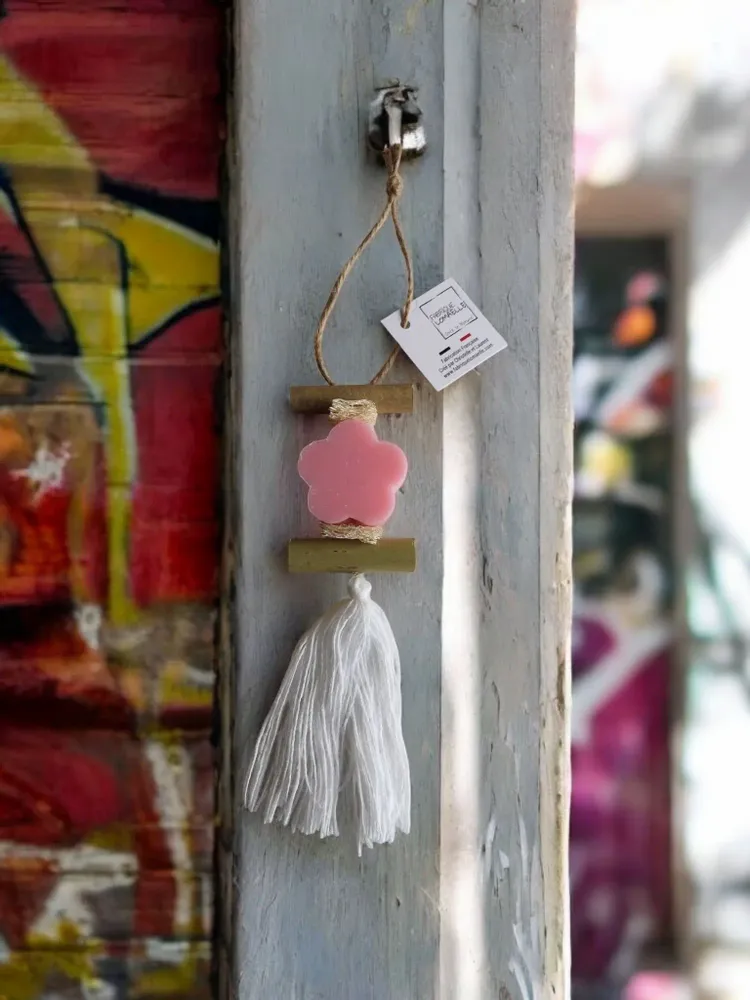 Savons - Tresse 1 Savon Fleur Rose - FABRIQUE LOMAELLE