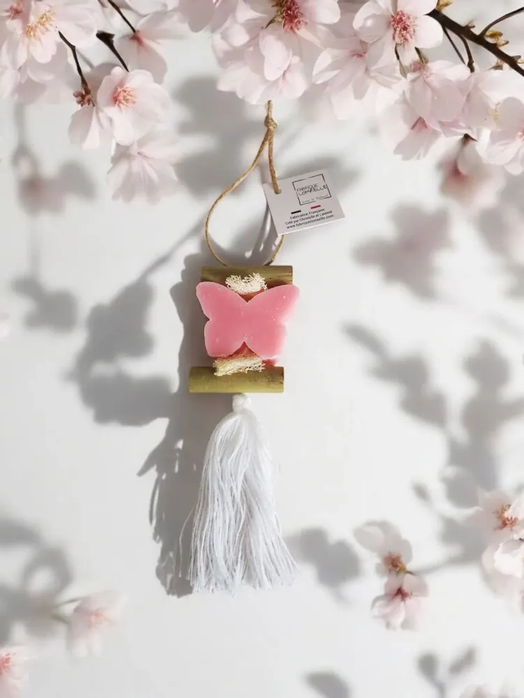 Soaps - Braid 1 Pink Butterfly Soap - FABRIQUE LOMAELLE