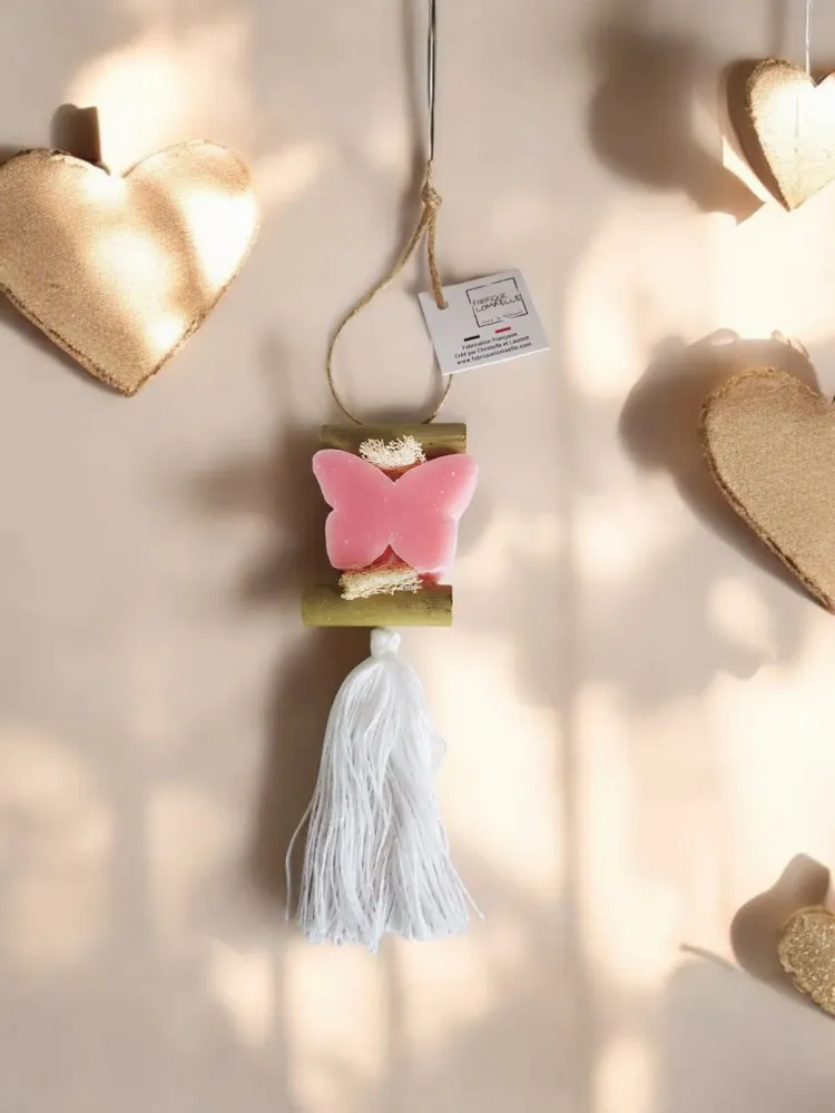 Soaps - Braid 1 Pink Butterfly Soap - FABRIQUE LOMAELLE