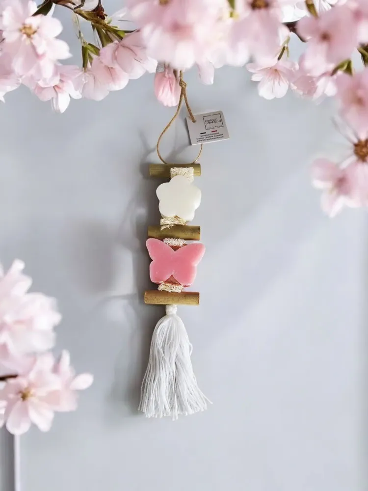 Soaps - Braided 1 Bergamot Flower Soap and 1 Pink Butterfly Soap - FABRIQUE LOMAELLE