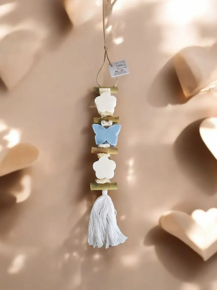 Savons - Tresse 1 Savon Fleur Bergamote 1 Savon Papillon Ecume 1 Savon Fleur Bergamote - FABRIQUE LOMAELLE