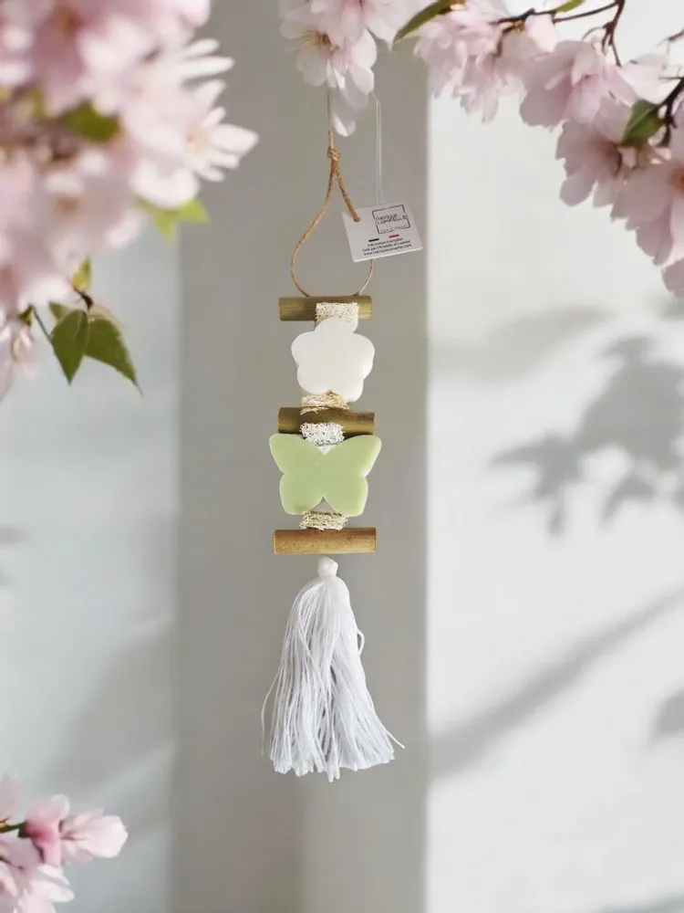 Soaps - Braided 1 Bergamot Flower Soap and 1 Verbena Butterfly Soap - FABRIQUE LOMAELLE