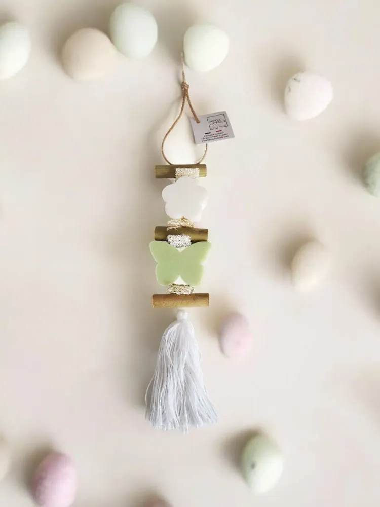 Soaps - Braided 1 Bergamot Flower Soap and 1 Verbena Butterfly Soap - FABRIQUE LOMAELLE