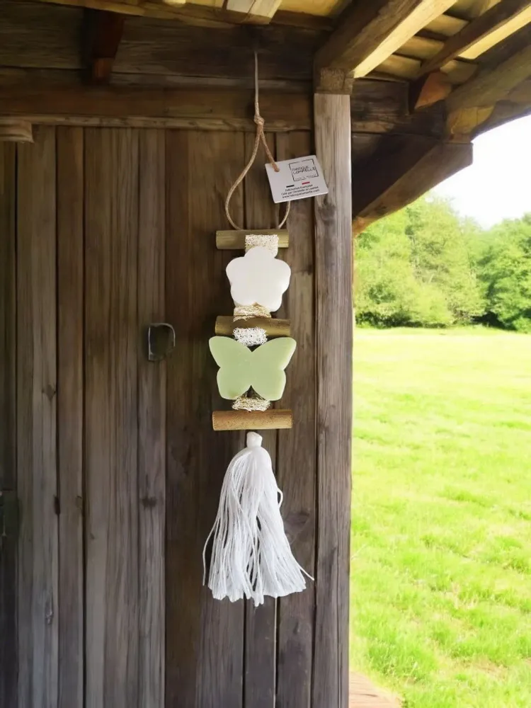 Soaps - Braided 1 Bergamot Flower Soap and 1 Verbena Butterfly Soap - FABRIQUE LOMAELLE