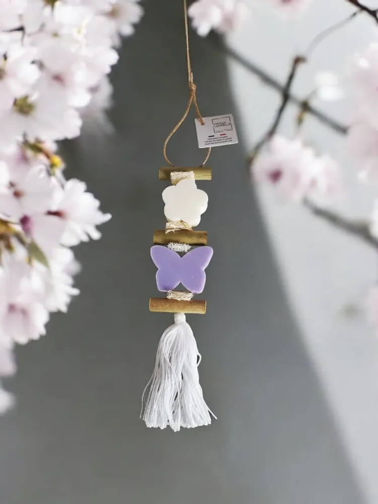 Savons - tresse 1 Savon Fleur Bergamote1 Savon Papillon Lavande - FABRIQUE LOMAELLE