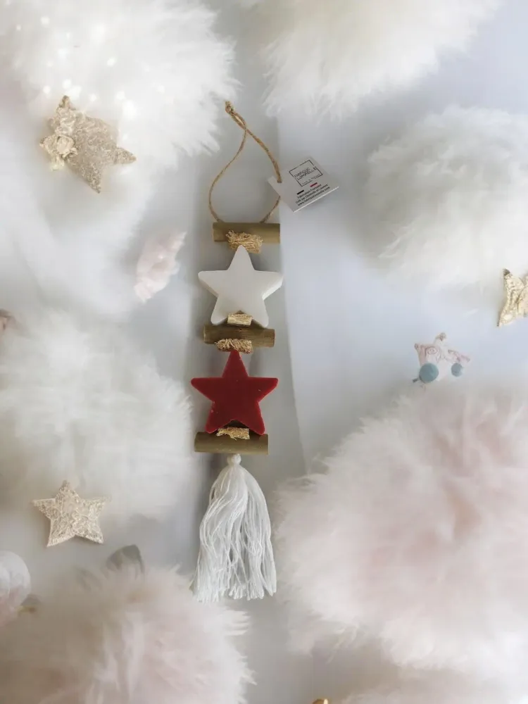 Savons - Tresse 1 Savon Etoile Blanche et 1 Savon Etoile Fruit Rouge - FABRIQUE LOMAELLE