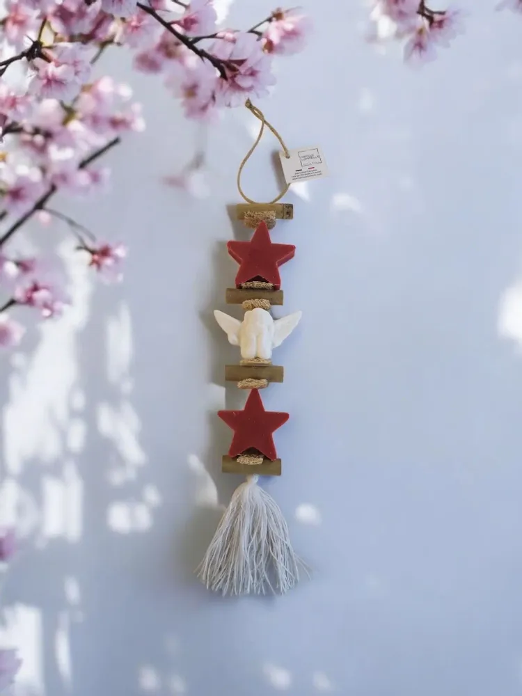 Savons - tresse 1 Savon Etoile Fruit Rouge et 1 Savon Ange Bergamote 1 Savon Etoile Fruit Rouge - FABRIQUE LOMAELLE