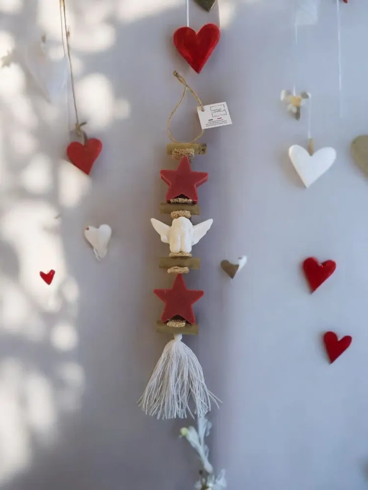 Savons - tresse 1 Savon Etoile Fruit Rouge et 1 Savon Ange Bergamote 1 Savon Etoile Fruit Rouge - FABRIQUE LOMAELLE