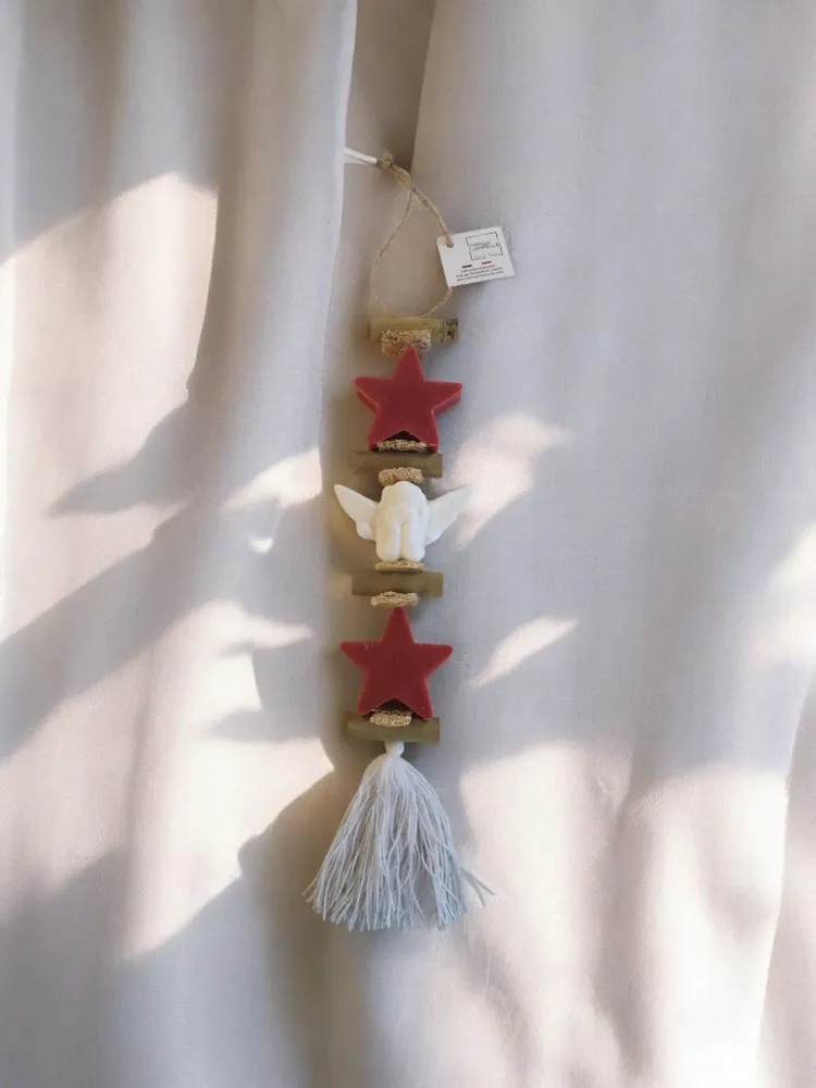 Savons - tresse 1 Savon Etoile Fruit Rouge et 1 Savon Ange Bergamote 1 Savon Etoile Fruit Rouge - FABRIQUE LOMAELLE