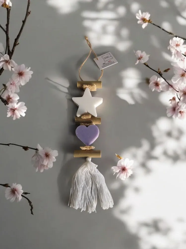 Savons - Tresse 1 Savon Etoile bergamote et 1 Savon Cœur Lavande - FABRIQUE LOMAELLE