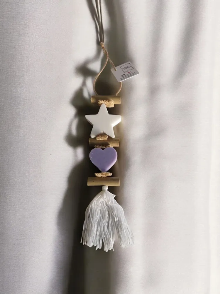 Savons - Tresse 1 Savon Etoile bergamote et 1 Savon Cœur Lavande - FABRIQUE LOMAELLE