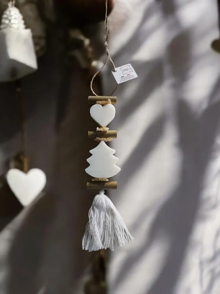 Savons - Tresse 1 Savon Cœur Blanc Bergamote et 1 Savon Sapin Blanc Bergamote - FABRIQUE LOMAELLE