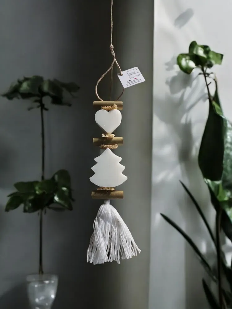 Savons - Tresse 1 Savon Cœur Blanc Bergamote et 1 Savon Sapin Blanc Bergamote - FABRIQUE LOMAELLE