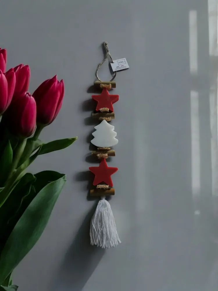 Savons - tresse 1 Savon Etoile Fruit Rouge et 1 Savon Sapin Blanc 1 Savon Etoile Fruit Rouge - FABRIQUE LOMAELLE