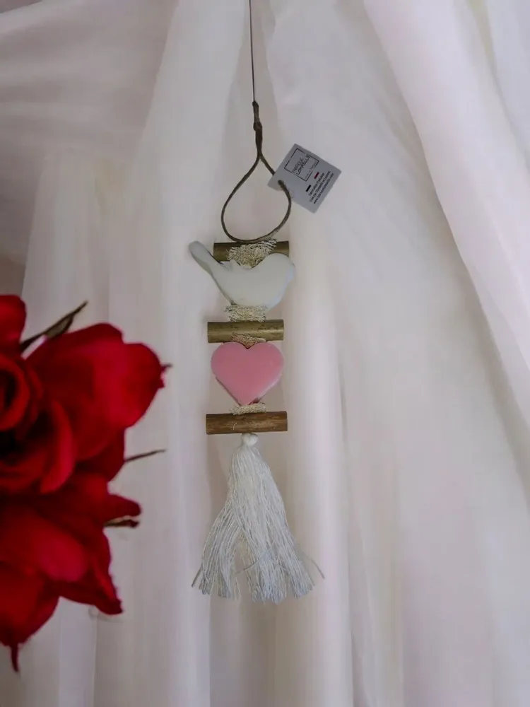 Savons - Tresse 1 Savon Oiseau Blanc Bergamote et un Cœur Rose - FABRIQUE LOMAELLE