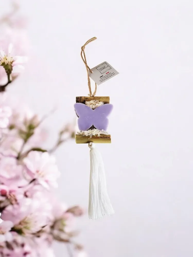 Savons - Tresse 1 Savon Papillon Lavande - FABRIQUE LOMAELLE