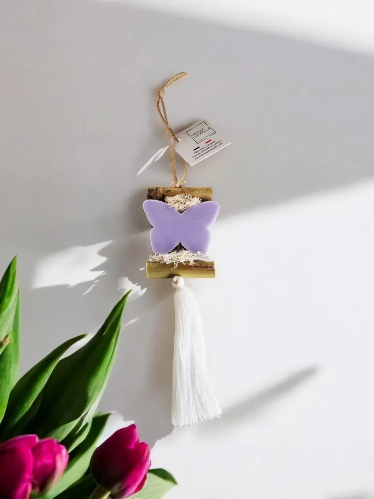 Savons - Tresse 1 Savon Papillon Lavande - FABRIQUE LOMAELLE