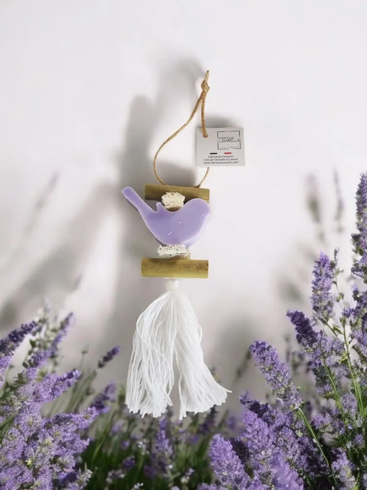 Savons - Tresse 1 Savon Oiseau Lavande - FABRIQUE LOMAELLE