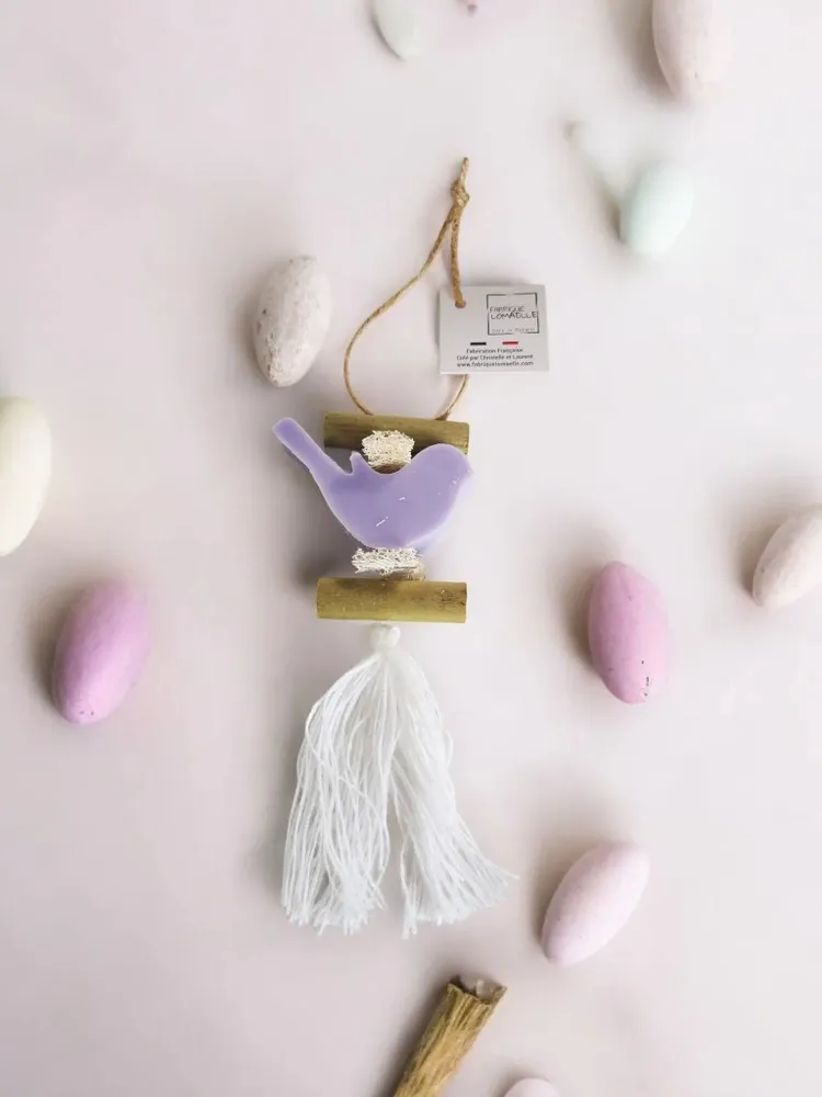 Savons - Tresse 1 Savon Oiseau Lavande - FABRIQUE LOMAELLE