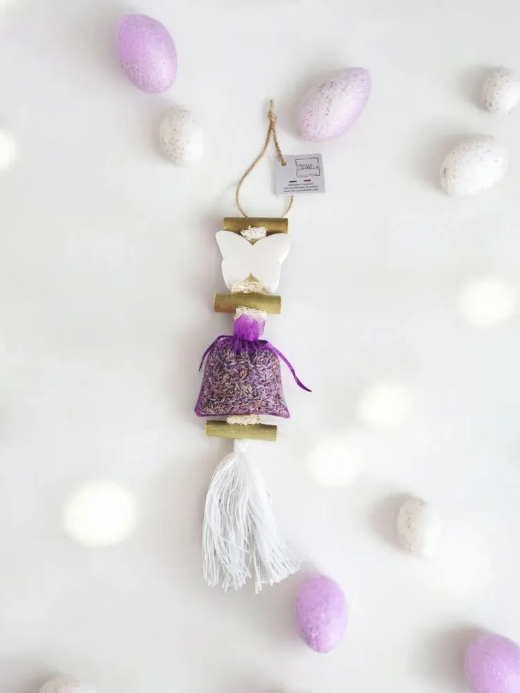 Savons - Tresse 1 Savon Papillon Bergamote avec un sachet de lavandin - FABRIQUE LOMAELLE