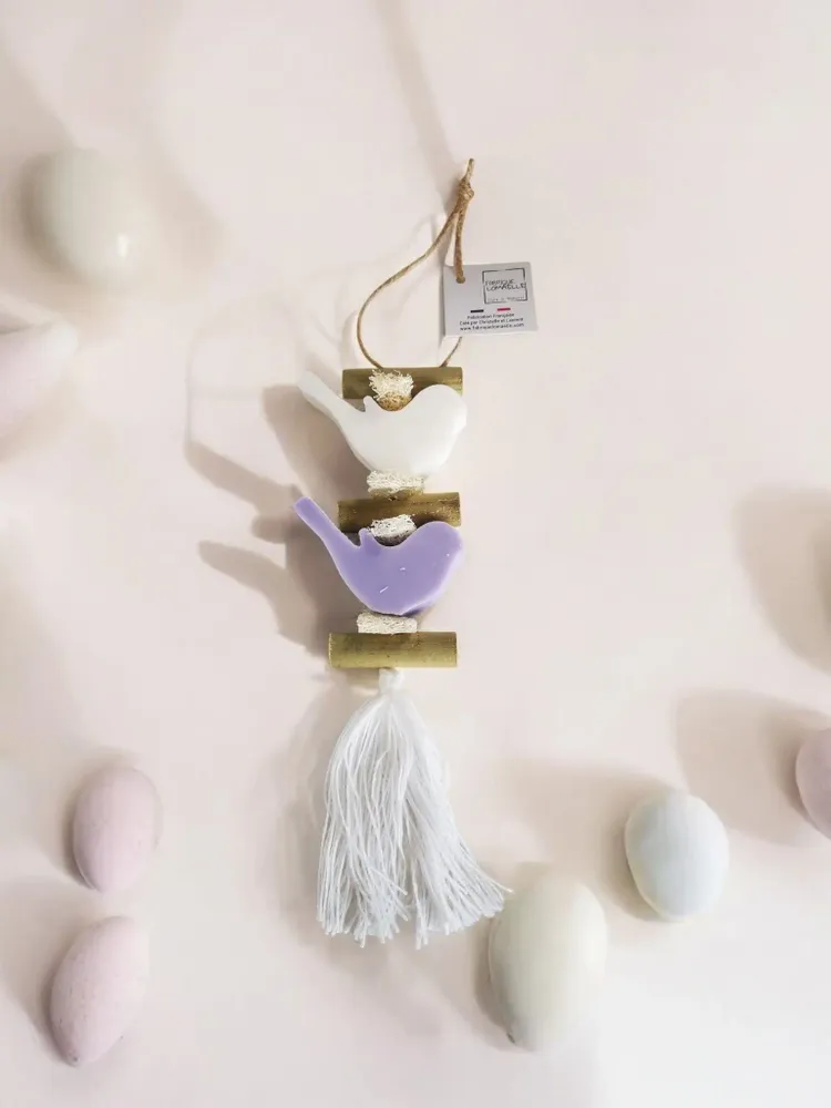 Savons - Tresse 1 Savon Oiseau Blanc Bergamote et un Savon Oiseau Lavande - FABRIQUE LOMAELLE