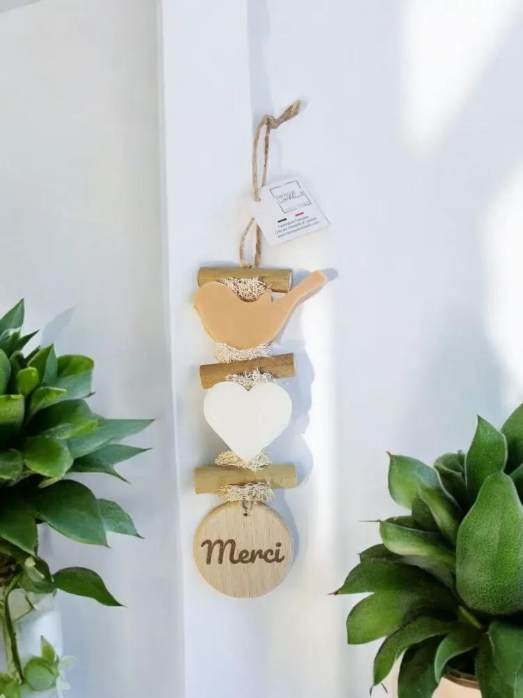 Soaps - Braided soap, 1 Bird Orange Blossom soap, 1 Bergamot Heart soap with a wooden "Thank You" disc - FABRIQUE LOMAELLE