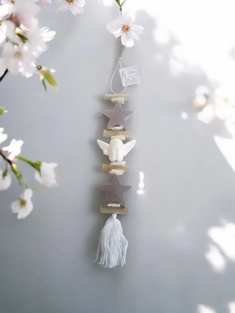 Savons - tresse 1 Savon Etoile Fleur de Coton et 1 Savon Ange Bergamote 1 Savon Etoile Fleur de Coton - FABRIQUE LOMAELLE