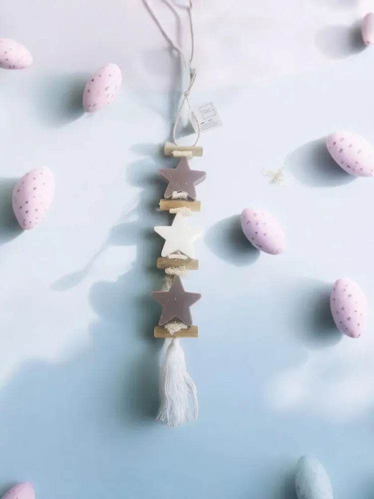 Savons - tresse 1 Savon Etoile Fleur de Coton et 1 Savon Etoile Bergamote 1 Savon Etoile Fleur de Coton - FABRIQUE LOMAELLE