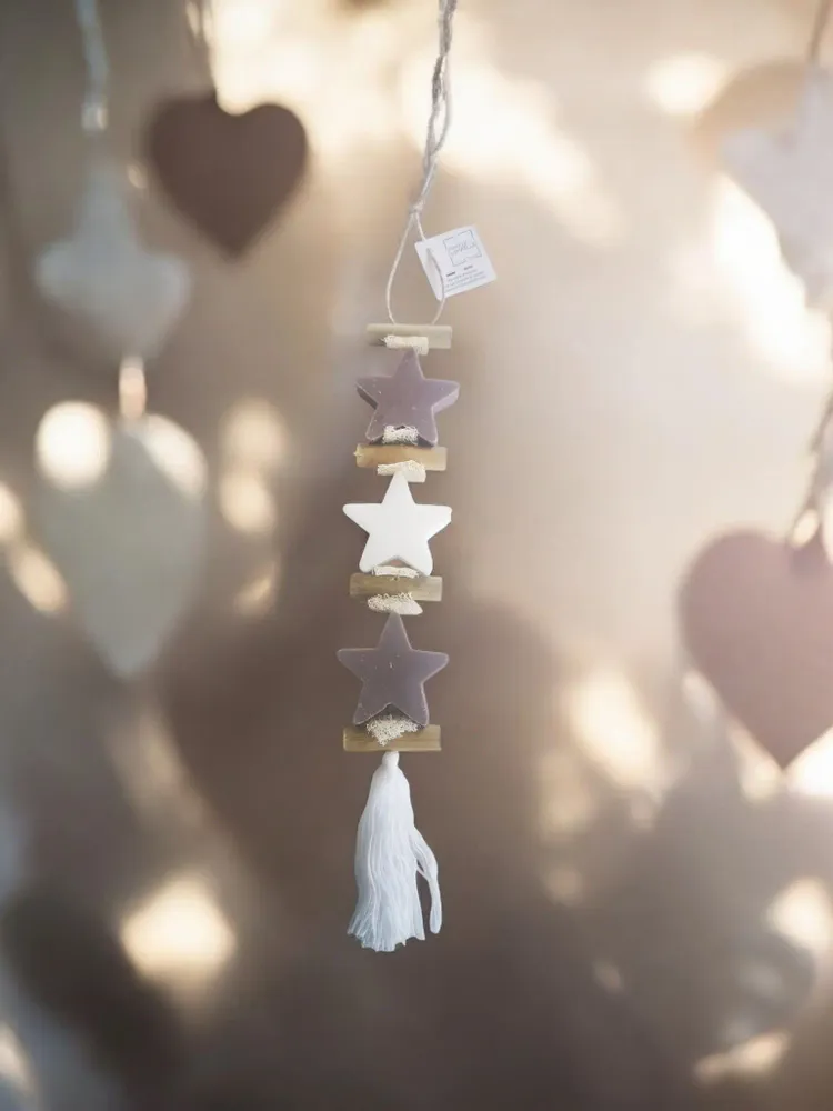 Savons - tresse 1 Savon Etoile Fleur de Coton et 1 Savon Etoile Bergamote 1 Savon Etoile Fleur de Coton - FABRIQUE LOMAELLE