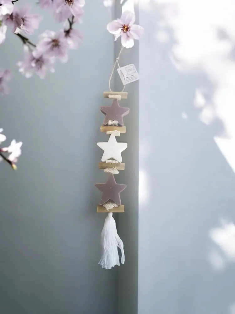 Savons - tresse 1 Savon Etoile Fleur de Coton et 1 Savon Etoile Bergamote 1 Savon Etoile Fleur de Coton - FABRIQUE LOMAELLE