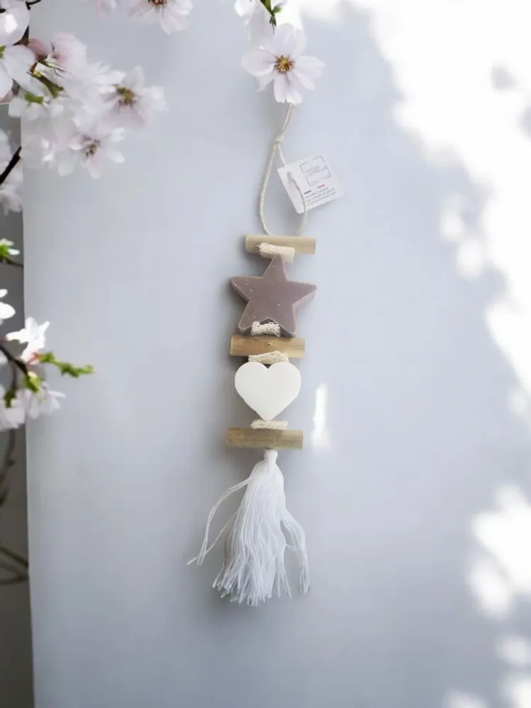 Savons - Tresse 1 Savon Etoile Fleur de Coton et un Savon Cœur Bergamote - FABRIQUE LOMAELLE