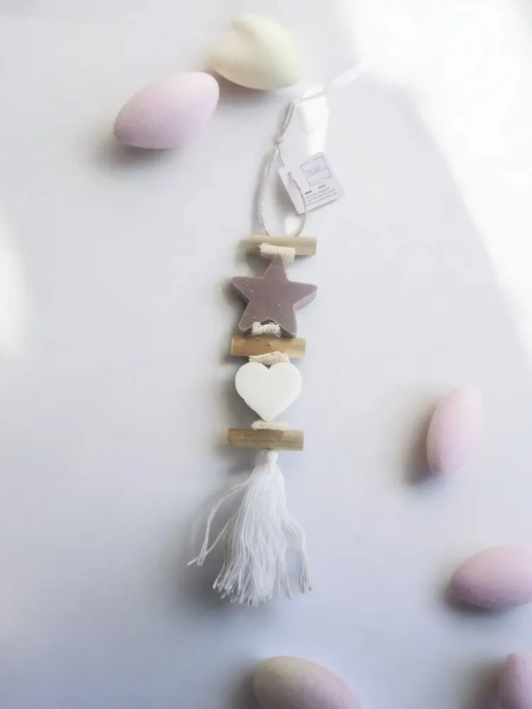 Savons - Tresse 1 Savon Etoile Fleur de Coton et un Savon Cœur Bergamote - FABRIQUE LOMAELLE