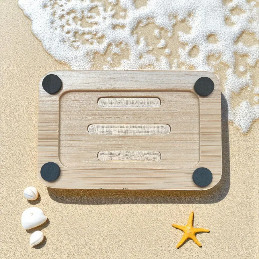 Soaps - Personalized Bamboo Soap Dish "Magic Soap" - FABRIQUE LOMAELLE