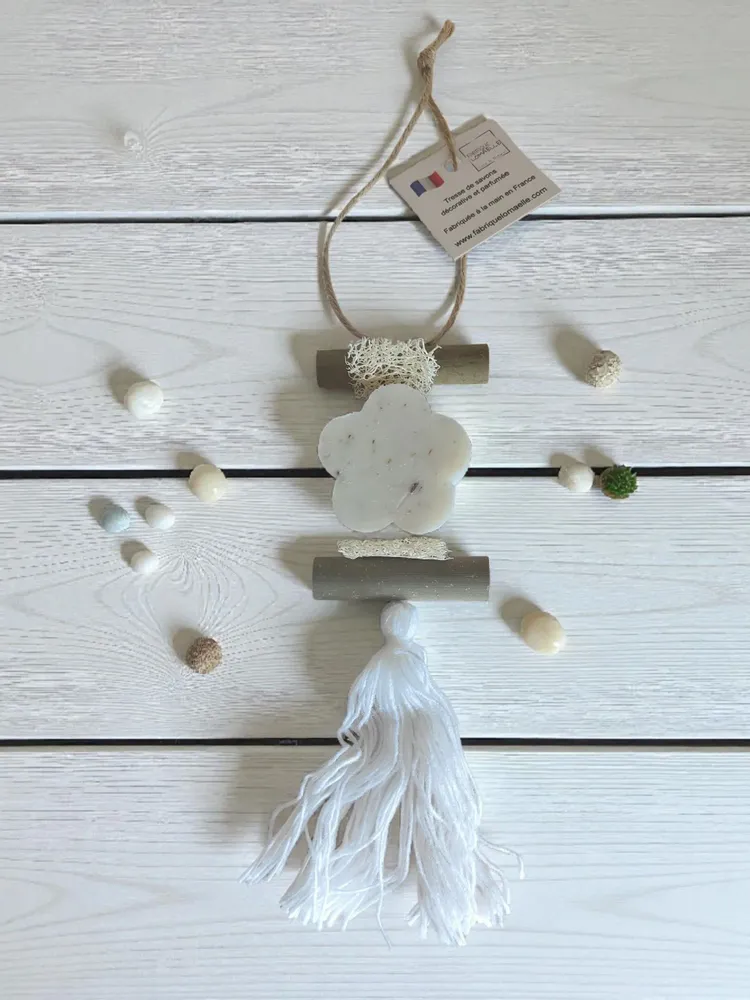 Savons - Tresse 1 Savon Fleur Lavande Fleur Blanche - FABRIQUE LOMAELLE