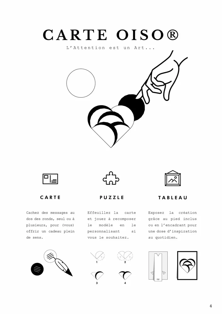 Carterie - GLACE Carte à effeuiller - OISO