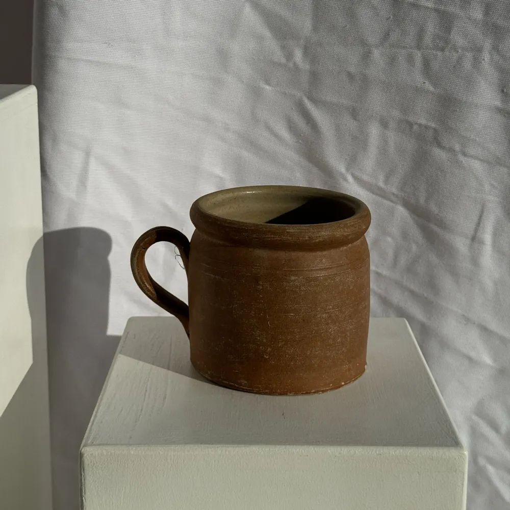 Boîtes de conservation - Pot à rillettes en grès ocre Saint Amand H13 (2) - OFFICE OBJETS