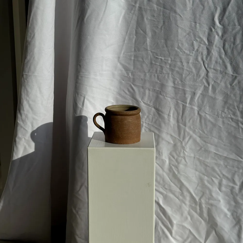 Boîtes de conservation - Pot à rillettes en grès ocre Saint Amand H13 (2) - OFFICE OBJETS