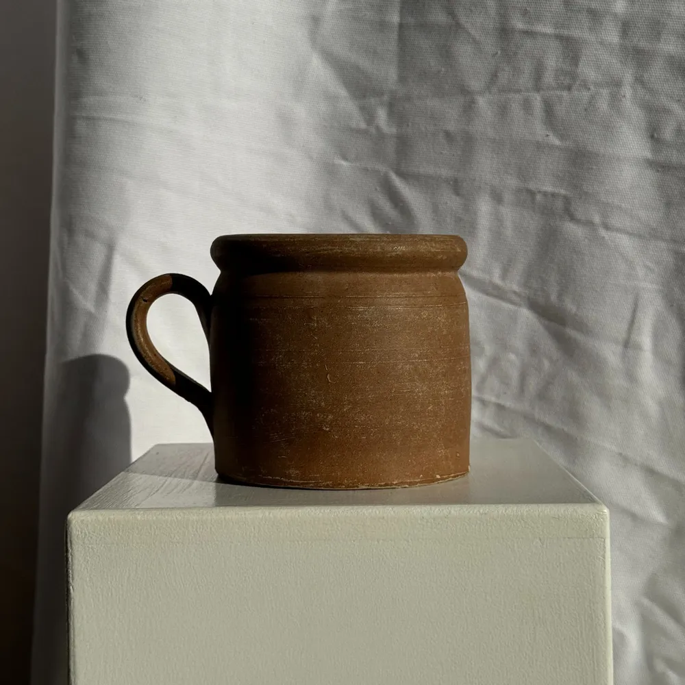 Boîtes de conservation - Pot à rillettes en grès ocre Saint Amand H13 (2) - OFFICE OBJETS