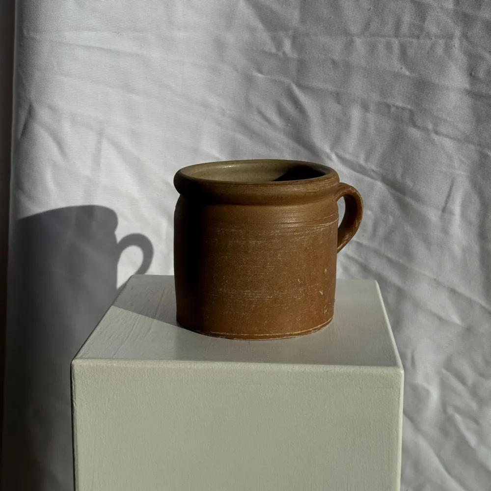 Boîtes de conservation - Pot à rillettes en grès ocre Saint Amand H13 (2) - OFFICE OBJETS