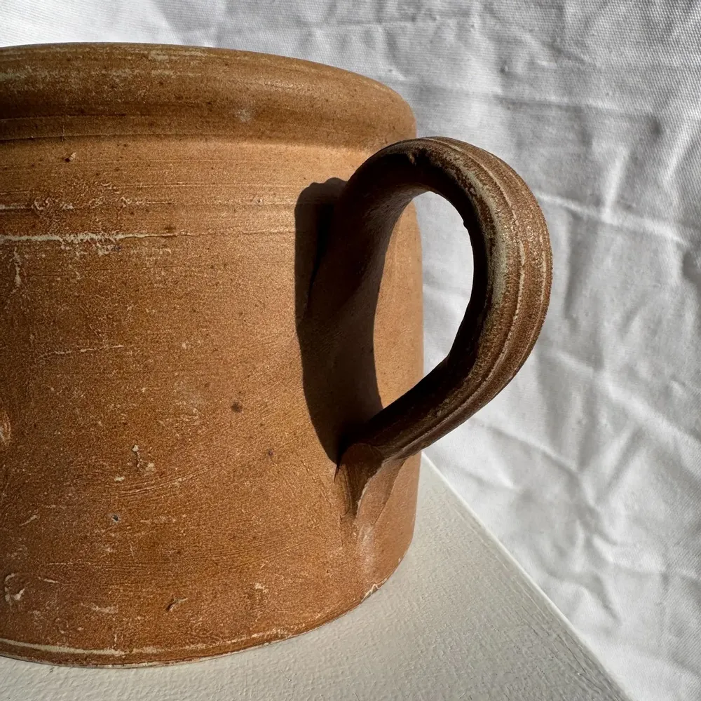 Boîtes de conservation - Pot à rillettes en grès ocre Saint Amand H13 (2) - OFFICE OBJETS