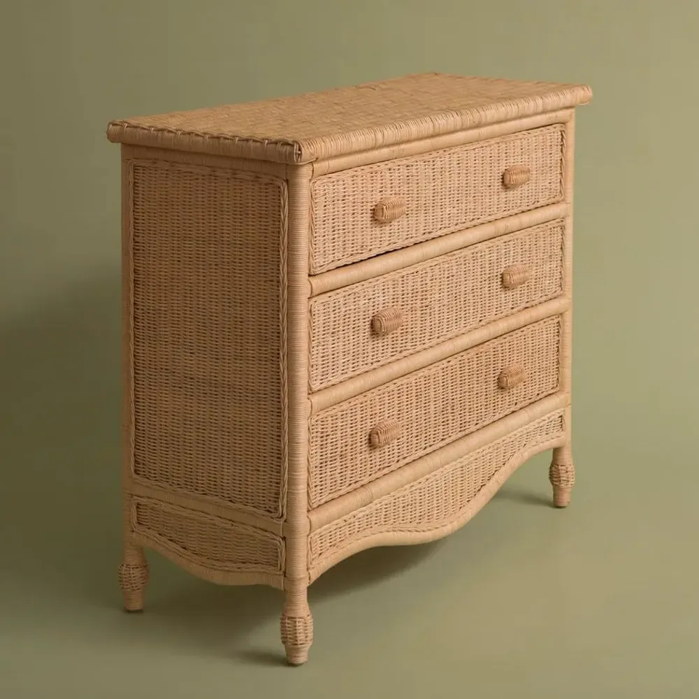 Chests of drawers - ELIZABETH NATURAL RATTAN DRESSER - MAHE HOMEWARE
