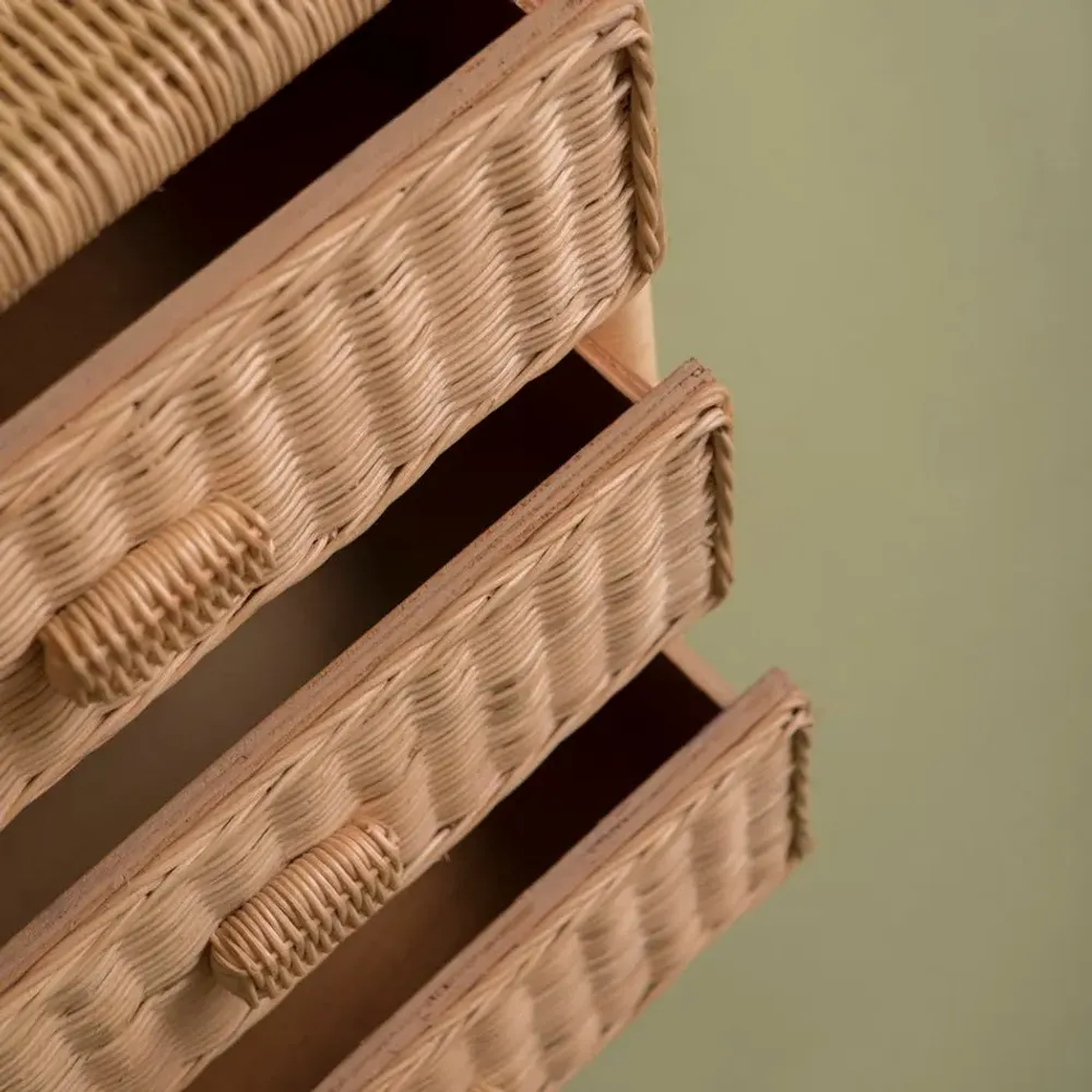 Chests of drawers - ELIZABETH NATURAL RATTAN DRESSER - MAHE HOMEWARE