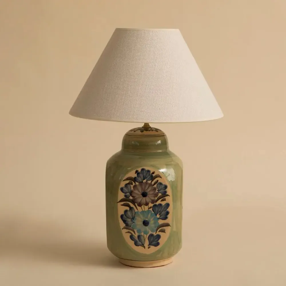 Lampes de table - BASE DE LAMPE DE TABLE EN CÉRAMIQUE MAGGIE ORANGE - MAHE HOMEWARE