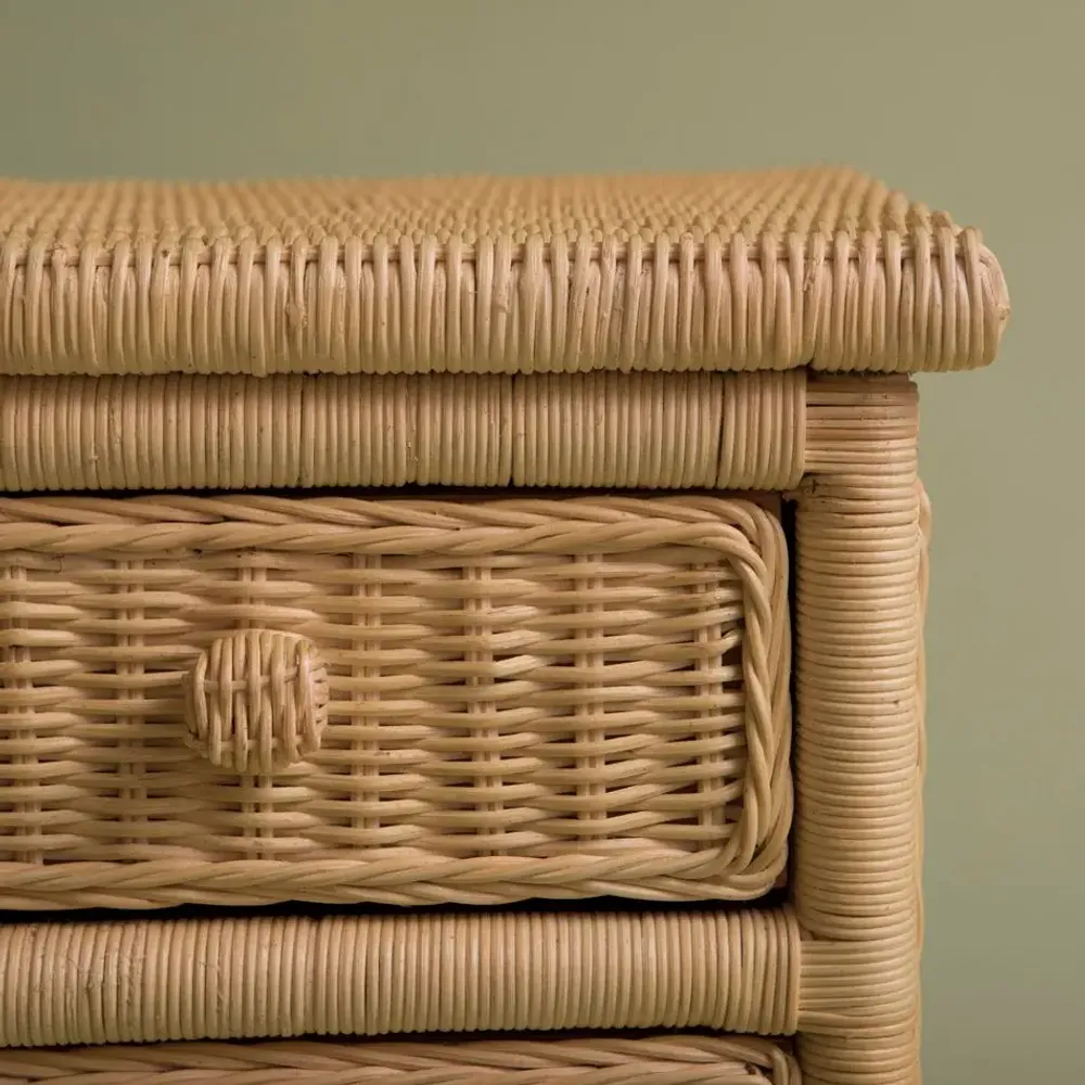 Tables de nuit - TABLE DE CHEVET EN ROTIN CAMILA NATUREL - MAHE HOMEWARE