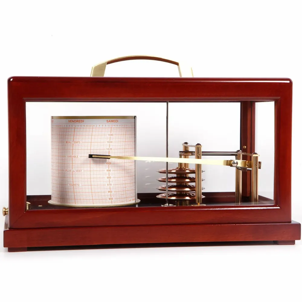 Decorative objects - LARGE WOODEN BAROGRAPH - NAUDET