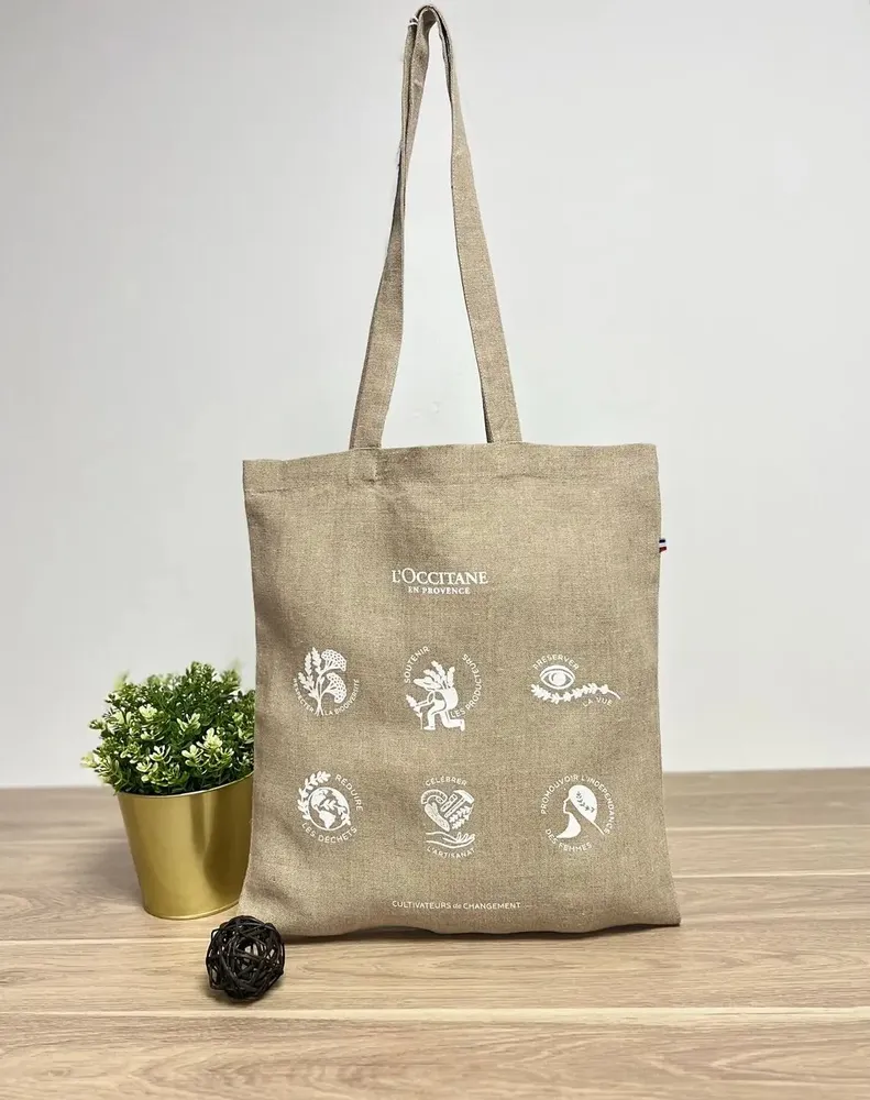 Sacs et cabas - Tote bag personnalisable en lin Made in France - Mathilde - MEME BERNADETTE (FEEL-INDE)