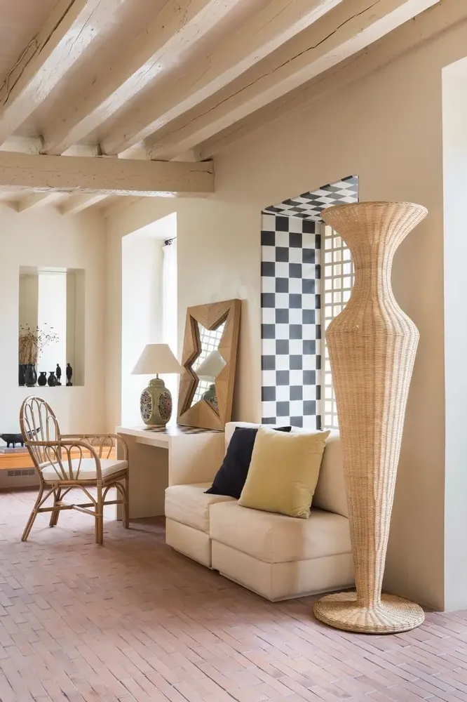 Lampadaires - LAMPADAIRE VASE EN ROTIN CELIA - MAHE HOMEWARE