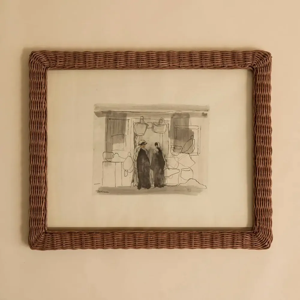 Cadres - CADRE PHOTO EN ROTIN TRESSÉ À LA MAIN HARPER - MAHE HOMEWARE