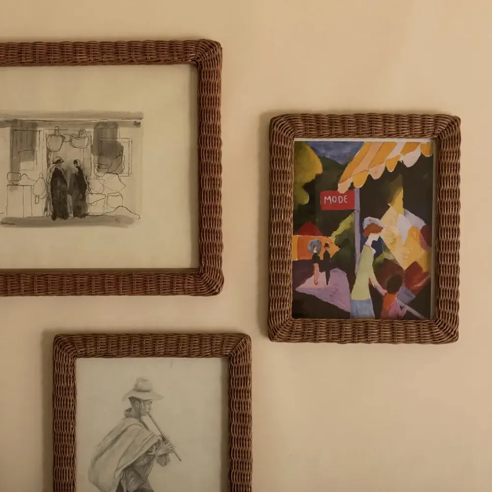 Cadres - CADRE PHOTO EN ROTIN TRESSÉ À LA MAIN HARPER - MAHE HOMEWARE